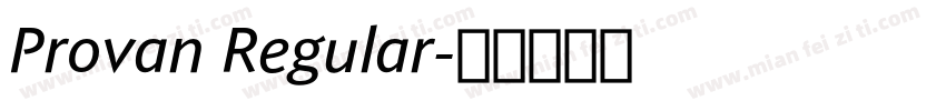 Provan Regular字体转换